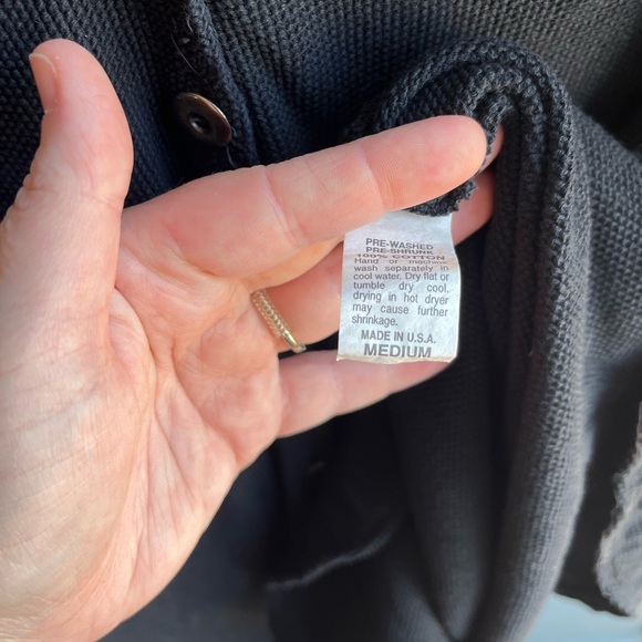 Mieka Black Oversized Button-Up Cardigan, Size M - Picture 3 of 4